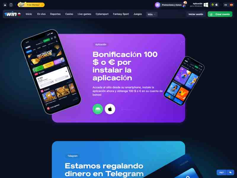 aplicación móvil 1win
